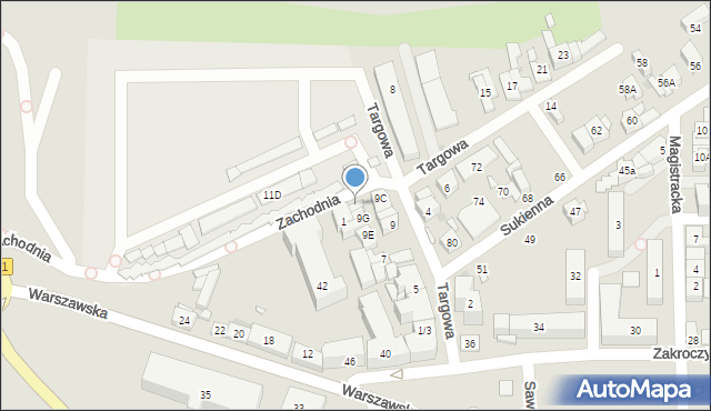 Nowy Dwór Mazowiecki, Targowa, 9J, mapa Nowy Dwór Mazowiecki