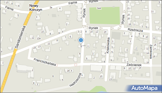 Nowy Korczyn, Tarnowska, 4, mapa Nowy Korczyn