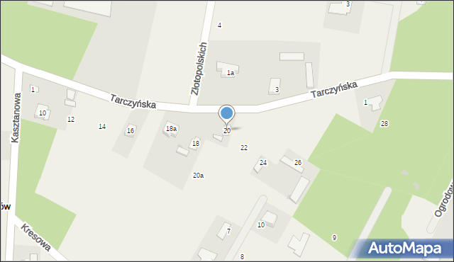 Ojrzanów, Tarczyńska, 20, mapa Ojrzanów