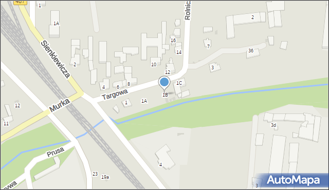 Olesno, Targowa, 1B, mapa Olesno