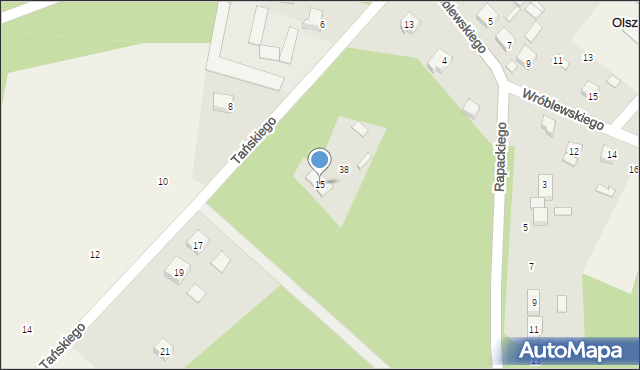 Olszanka, Tańskiego Czesława, 15, mapa Olszanka