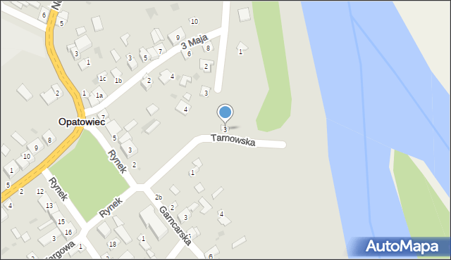 Opatowiec, Tarnowska, 3, mapa Opatowiec