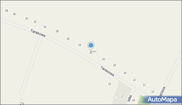 Orchówek, Tarasowa, 22, mapa Orchówek