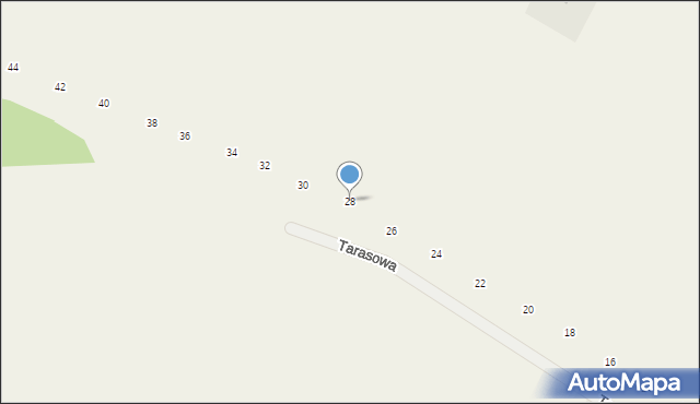 Orchówek, Tarasowa, 28, mapa Orchówek