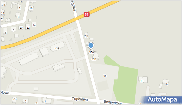 Osjaków, Targowa, 55A, mapa Osjaków