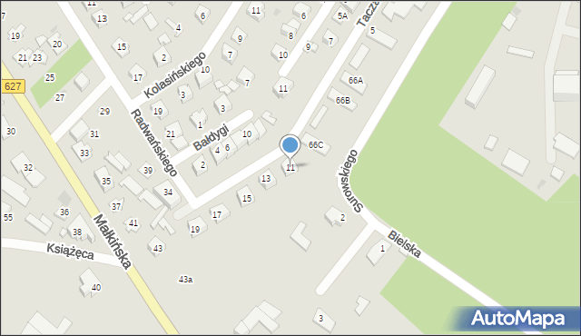 Ostrów Mazowiecka, Taczanowskiego Ksawerego, 11, mapa Ostrów Mazowiecka