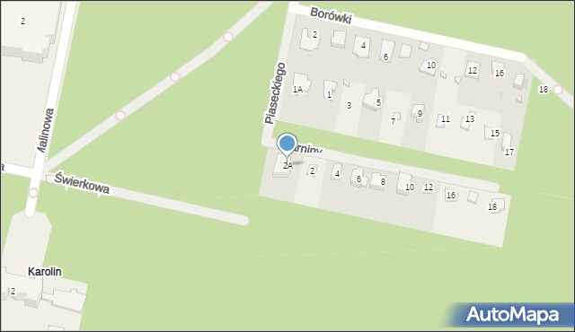 Otrębusy, Tarniny, 2A, mapa Otrębusy