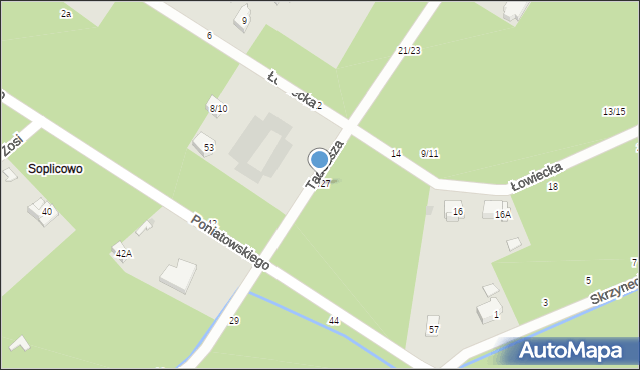 Otwock, Tadeusza, 25/27, mapa Otwock