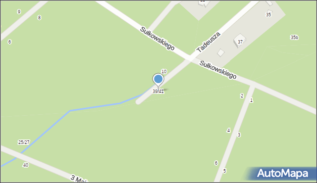 Otwock, Tadeusza, 39/41, mapa Otwock