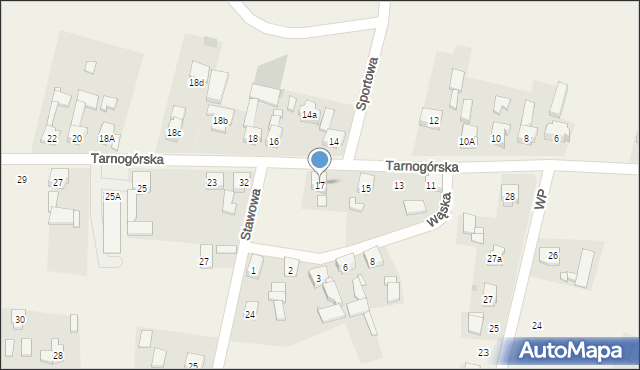 Ożarowice, Tarnogórska, 17, mapa Ożarowice