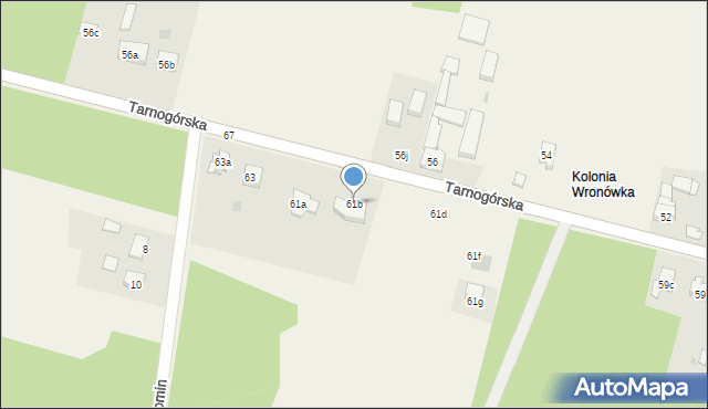 Ożarowice, Tarnogórska, 61b, mapa Ożarowice