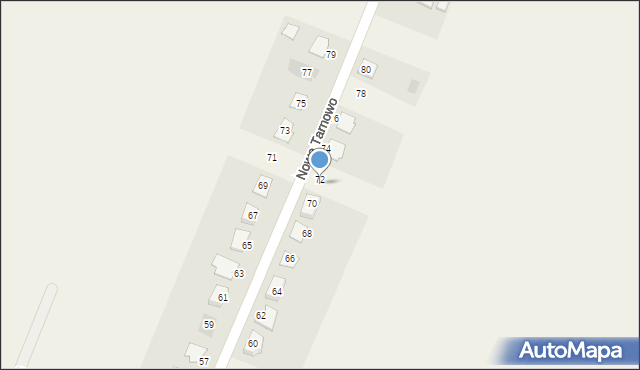 Piechanin, Tarnowska, 72a, mapa Piechanin