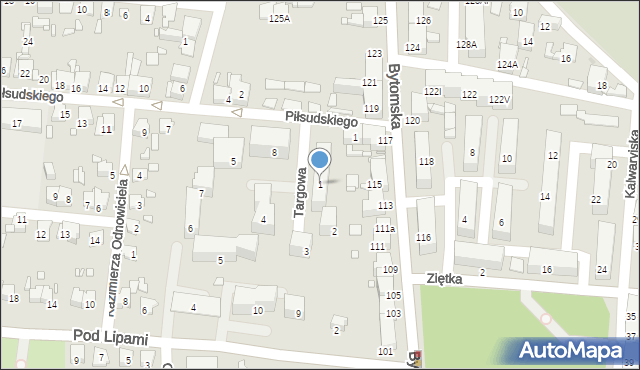 Piekary Śląskie, Targowa, 1, mapa Piekary Śląskie