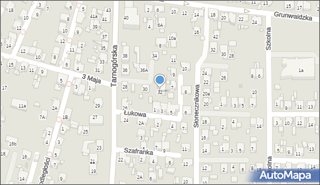 Piekary Śląskie, Tarnogórska, 32, mapa Piekary Śląskie