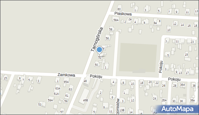 Piekary Śląskie, Tarnogórska, 52, mapa Piekary Śląskie