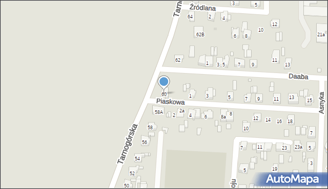 Piekary Śląskie, Tarnogórska, 60, mapa Piekary Śląskie