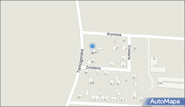 Piekary Śląskie, Tarnogórska, 68, mapa Piekary Śląskie