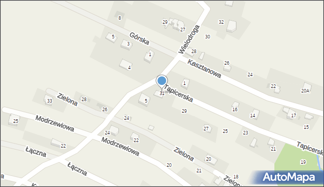 Pietrzykowice, Tapicerska, 31, mapa Pietrzykowice