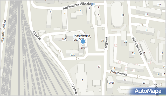 Piotrków Trybunalski, Targowa, 10B, mapa Piotrków Trybunalski