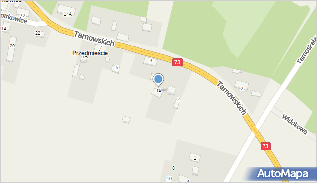 Piotrkowice, Tarnowskich, 1A, mapa Piotrkowice