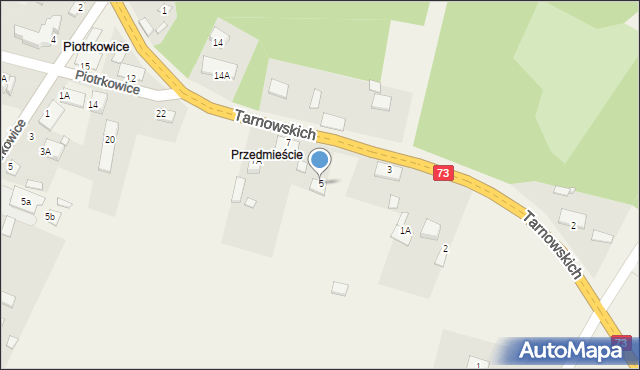 Piotrkowice, Tarnowskich, 5, mapa Piotrkowice