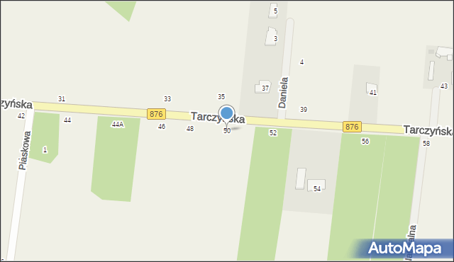 Piotrkowice, Tarczyńska, 50, mapa Piotrkowice