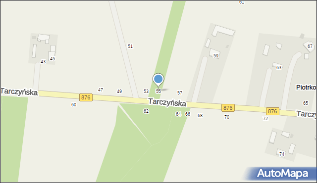 Piotrkowice, Tarczyńska, 55, mapa Piotrkowice