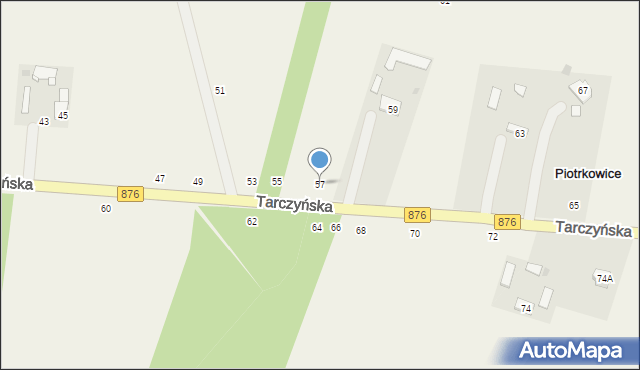 Piotrkowice, Tarczyńska, 57, mapa Piotrkowice