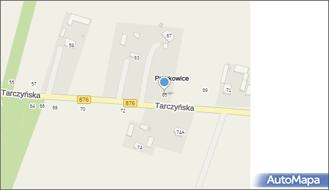 Piotrkowice, Tarczyńska, 65, mapa Piotrkowice