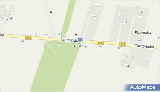 Piotrkowice, Tarczyńska, 66, mapa Piotrkowice