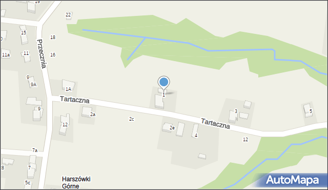 Pisarzowice, Tartaczna, 1, mapa Pisarzowice