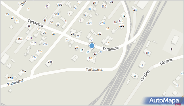 Płock, Tartaczna, 13, mapa Płock