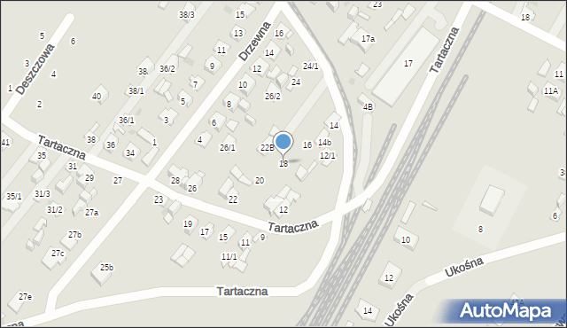 Płock, Tartaczna, 18, mapa Płock