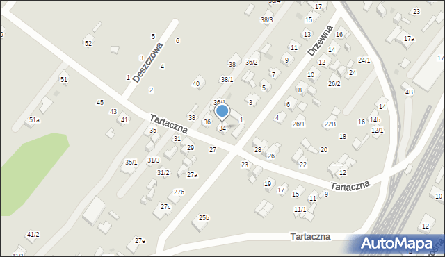 Płock, Tartaczna, 34, mapa Płock