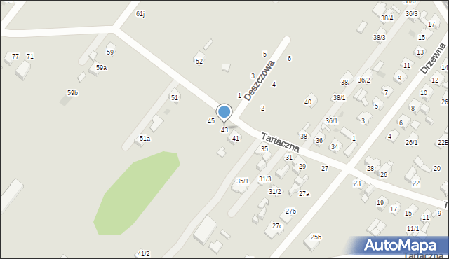 Płock, Tartaczna, 43, mapa Płock