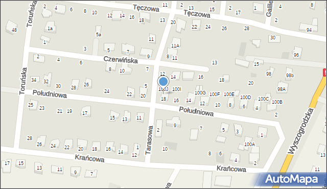 Płońsk, Tarasowa, 4, mapa Płońsk