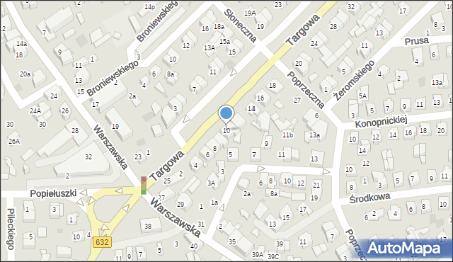 Płońsk, Targowa, 10, mapa Płońsk