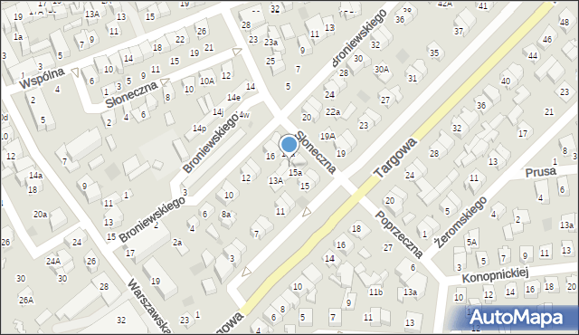Płońsk, Targowa, 17A, mapa Płońsk