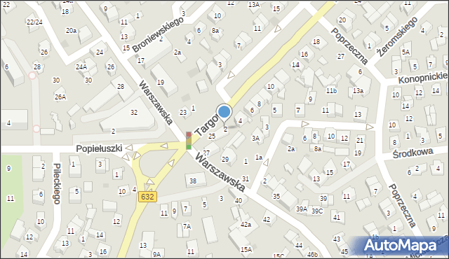 Płońsk, Targowa, 2, mapa Płońsk