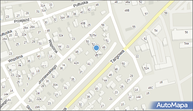 Płońsk, Targowa, 45, mapa Płońsk