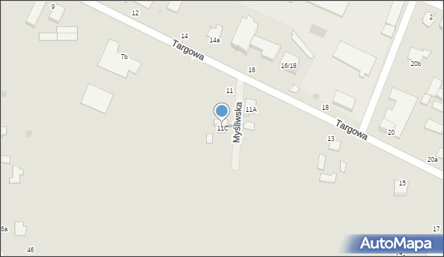 Poddębice, Targowa, 11C, mapa Poddębice