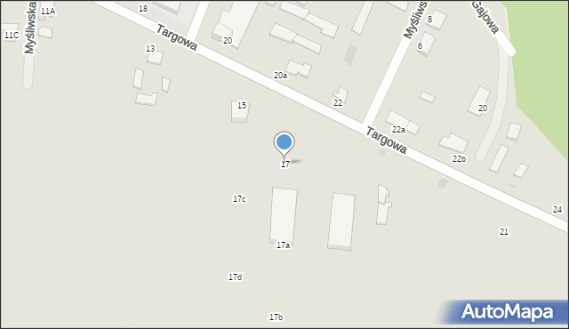 Poddębice, Targowa, 17, mapa Poddębice