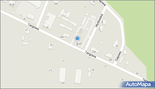 Poddębice, Targowa, 22, mapa Poddębice