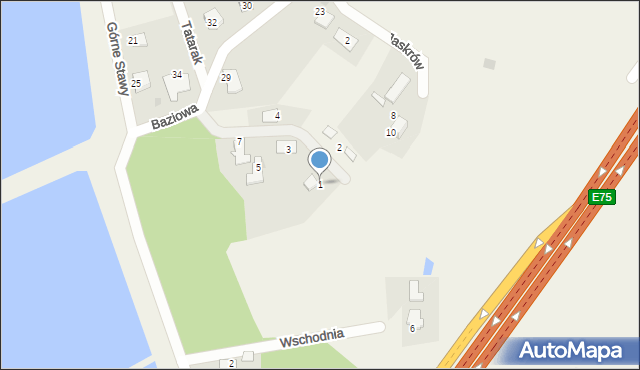 Pogórze, Tatarak, 1, mapa Pogórze