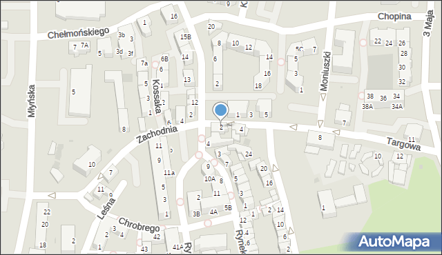 Polkowice, Targowa, 2, mapa Polkowice