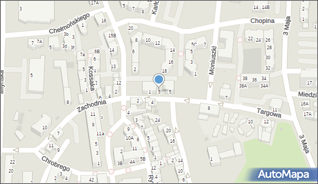 Polkowice, Targowa, 3, mapa Polkowice