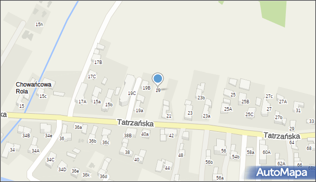 Poronin, Tatrzańska, 19, mapa Poronin