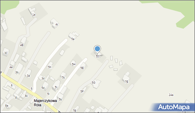 Poronin, Tatrzańska, 5J, mapa Poronin