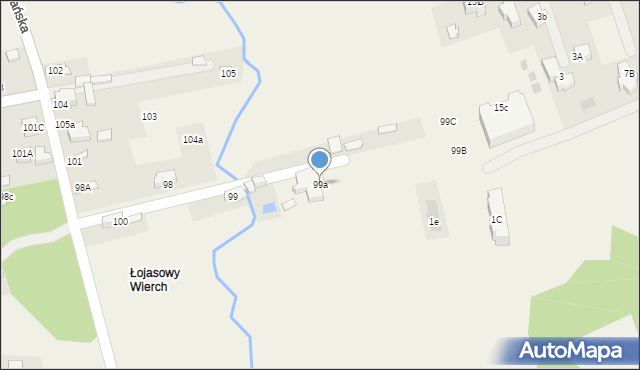 Poronin, Tatrzańska, 99a, mapa Poronin