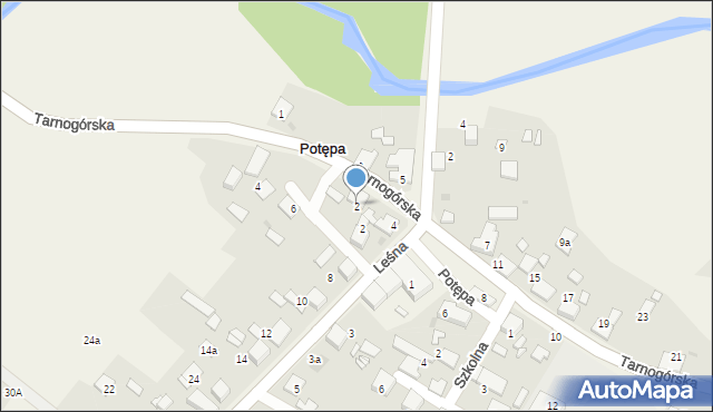 Potępa, Tarnogórska, 2, mapa Potępa